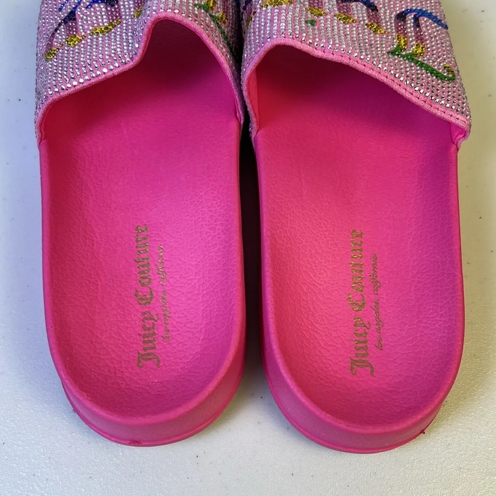 Juicy‎ Couture WOMEN'S WANDER RHINESTONE SANDALS WOMEN'S IN PINK RAINBOW Size 9 - Picture 6 of 15